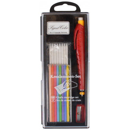 4: Skrædderkridt / Trykblyant med blyantspidser og stifter Ass. farver -