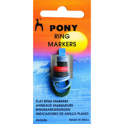 Pony Markeringsringe Flad Ass. farver 3 størrelser - 24 stk thumbnail