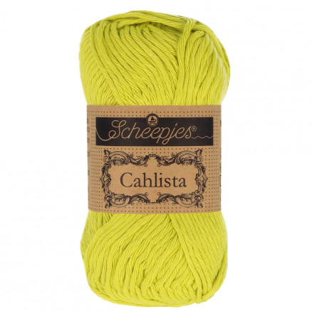 Scheepjes Cahlista Yarn Unicolor 245 Green Yellow