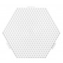 Hama Midi Perleplade Samleplade Sekskant Mellem Hvid 12,5x11,5cm - 1 stk