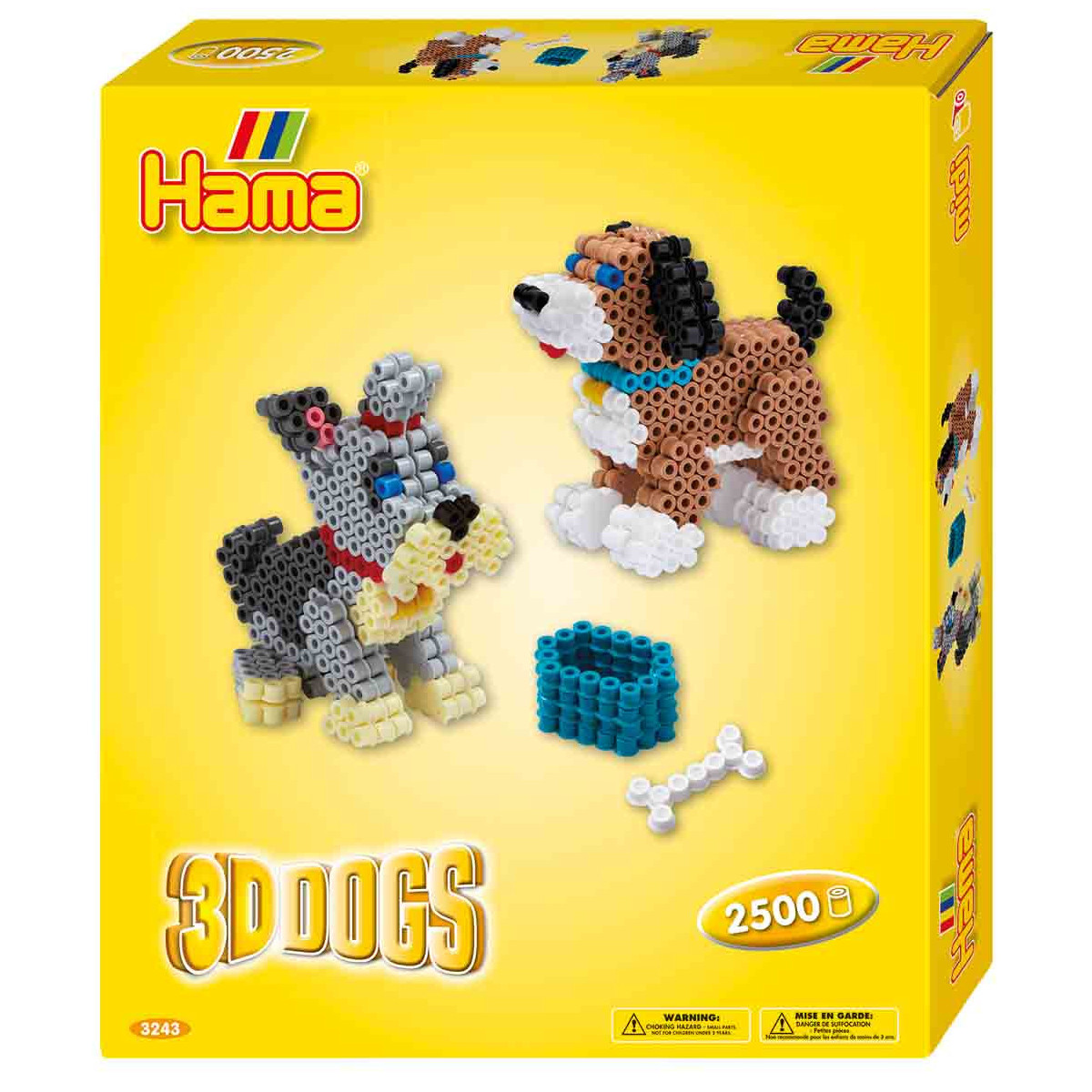 Hama Midi 3243 3D Hunde - Rito.dk