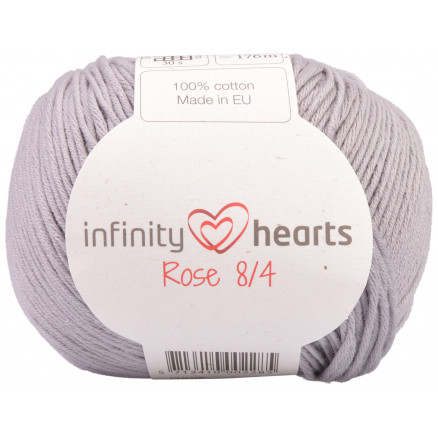 Infinity Hearts Rose 8/4 Garn Unicolor 232 Lysegrå thumbnail