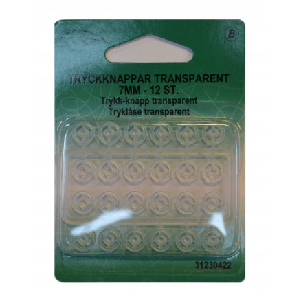 Tryklåse Transparent 7mm 12 stk. thumbnail