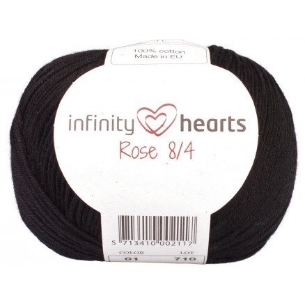 Infinity Hearts Rose 8/4 Garn Unicolor 01 Sort thumbnail
