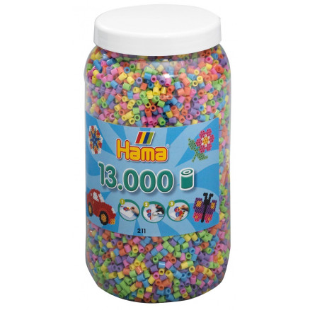 Hama Midi Perler 211-50 Pastel Mix 50 - 13.000 stk thumbnail
