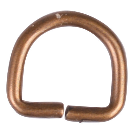 D-ring Gl. Messing 10mm - 1 stk