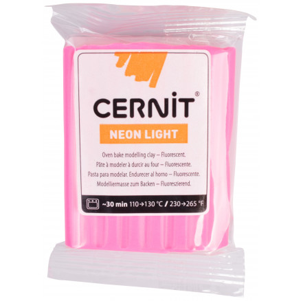 Cernit Modellervoks Neon 213 Pink 56g thumbnail