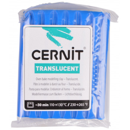 Cernit Modellervoks Transparent 131 Safirblå 56g