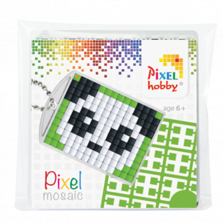 Pixelhobby Gaveæske Nøgleringssæt Panda 3x4cm