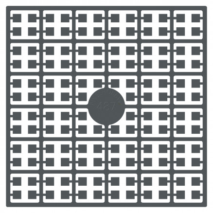 Pixelhobby Midi Perler 487 Meget Mørk Metalgrå 2x2mm - 144 pixels thumbnail