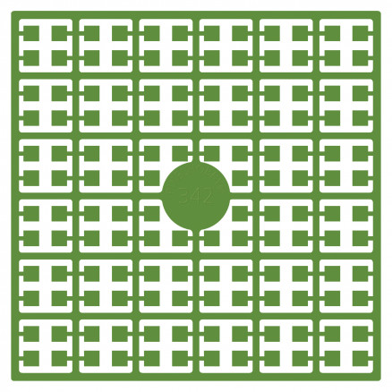 Pixelhobby Midi Perler 342 Papegøje Grøn 2x2mm - 144 pixels