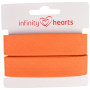 Infinity Hearts Skråbånd Bomuld 40/20mm 66 Orange - 5m