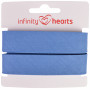 Infinity Hearts Skråbånd Bomuld 40/20mm 10 Jeansblå - 5m