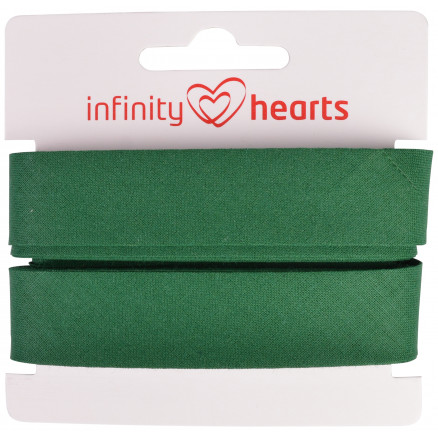 4: Infinity Hearts Skråbånd Bomuld 40/20mm 25 Mørkegrøn - 5m
