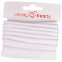Infinity Hearts Pipingbånd Bomuld 11mm 01 Hvid - 5m