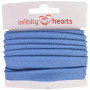 Infinity Hearts Pipingbånd Bomuld 11mm 10 Jeansblå - 5m