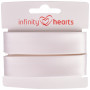 Infinity Hearts Skråbånd Viscose Satin 40/20mm 1002 Hvid - 5m