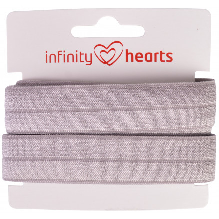 Infinity Hearts Foldeelastik 20mm 012 Grå - 5m thumbnail