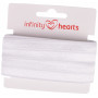 Infinity Hearts Foldeelastik 20mm 029 Hvid - 5m