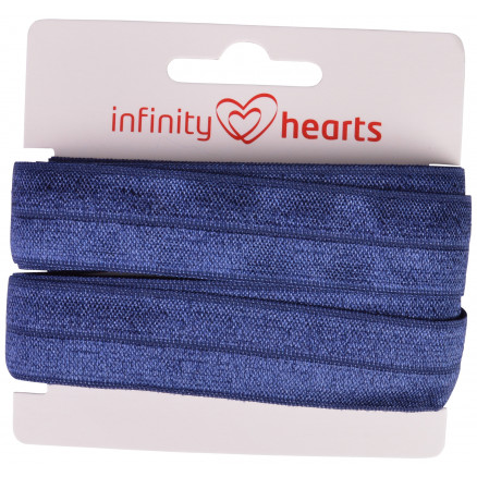 Infinity Hearts Foldeelastik 20mm 370 Marineblå - 5m thumbnail