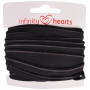 Infinity Hearts Pipingbånd Stretch 10mm 030 Sort - 5m