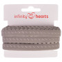 Infinity Hearts Foldeelastik Blonde 22/11mm 017 Grå - 5m