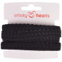 Infinity Hearts Foldeelastik Blonde 22/11mm 030 Sort - 5m