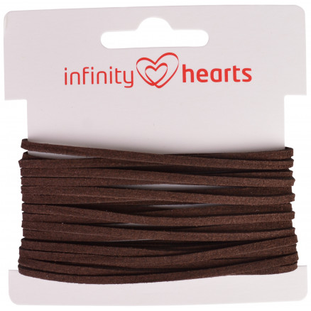 Infinity Hearts Snor Alcantara 2mm 06 Mørkebrun - 5m