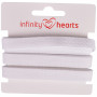 Infinity Hearts Sildebens Bånd Bomuld 10mm 01 Hvid - 5m
