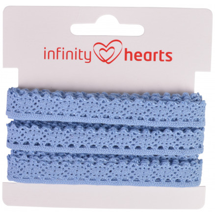 Infinity Hearts Blondebånd Polyester 11mm 05 Blå - 5m