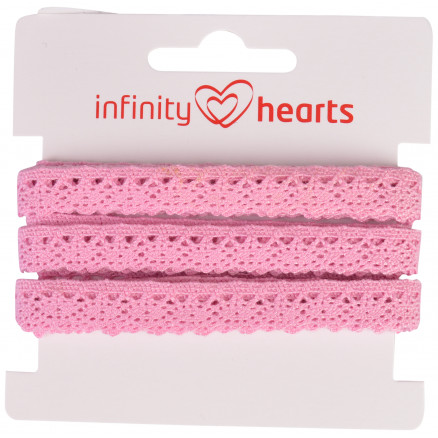 Infinity Hearts Blondebånd Polyester 11mm 09 Lyserød - 5m