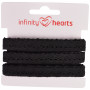 Infinity Hearts Blondebånd Polyester 11mm 11 Sort - 5m