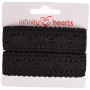 Infinity Hearts Blondebånd Polyester 25mm 11 Sort - 5m