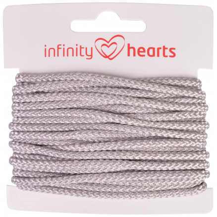 Infinity Hearts Anoraksnor Polyester 3mm 02 Grå - 5m