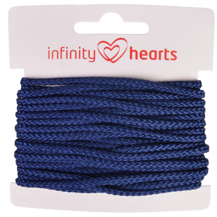 Infinity Hearts Anoraksnor Polyester 3mm 09 Marineblå - 5m