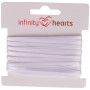 Infinity Hearts Satinbånd Dobbeltsidet 3mm 029 Hvid - 5m