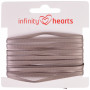 Infinity Hearts Satinbånd Dobbeltsidet 3mm 017 Grå - 5m