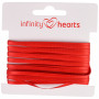 Infinity Hearts Satinbånd Dobbeltsidet 3mm 250 Rød - 5m
