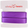 Infinity Hearts Satinbånd Dobbeltsidet 15mm 465 Lilla - 5m