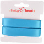 Infinity Hearts Satinbånd Dobbeltsidet 15mm 325 Turkis - 5m