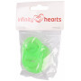 Infinity Hearts Suttekæde Adapter Grøn 5x3cm - 5 stk