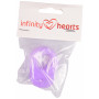 Infinity Hearts Suttekæde Adapter Lavendel 5x3cm - 5 stk