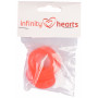 Infinity Hearts Suttekæde Adapter Rød 5x3cm - 5 stk