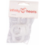 Infinity Hearts Suttekæde Adapter Hvid 5x3cm - 5 stk