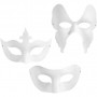 Masker, hvid, H: 10-20 cm, B: 18-20 cm, 3x4 stk./ 1 pk.