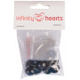 Infinity Hearts Sikkerhedsøjne/Amigurumi øjne Sort 16mm - 5 sæt