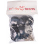 Infinity Hearts Sikkerhedsøjne/Amigurumi øjne Sort 35mm - 5 sæt