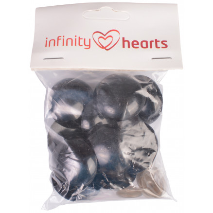 Infinity Hearts Sikkerhedsøjne/Amigurumi øjne Sort 35mm - 5 sæt thumbnail