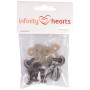Infinity Hearts Sikkerhedsøjne/Amigurumi øjne Guld 14mm - 5 sæt - 2. sortering