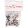 Infinity Hearts Sikkerhedsøjne/Amigurumi øjne Guld 16mm - 5 sæt - 2. sortering